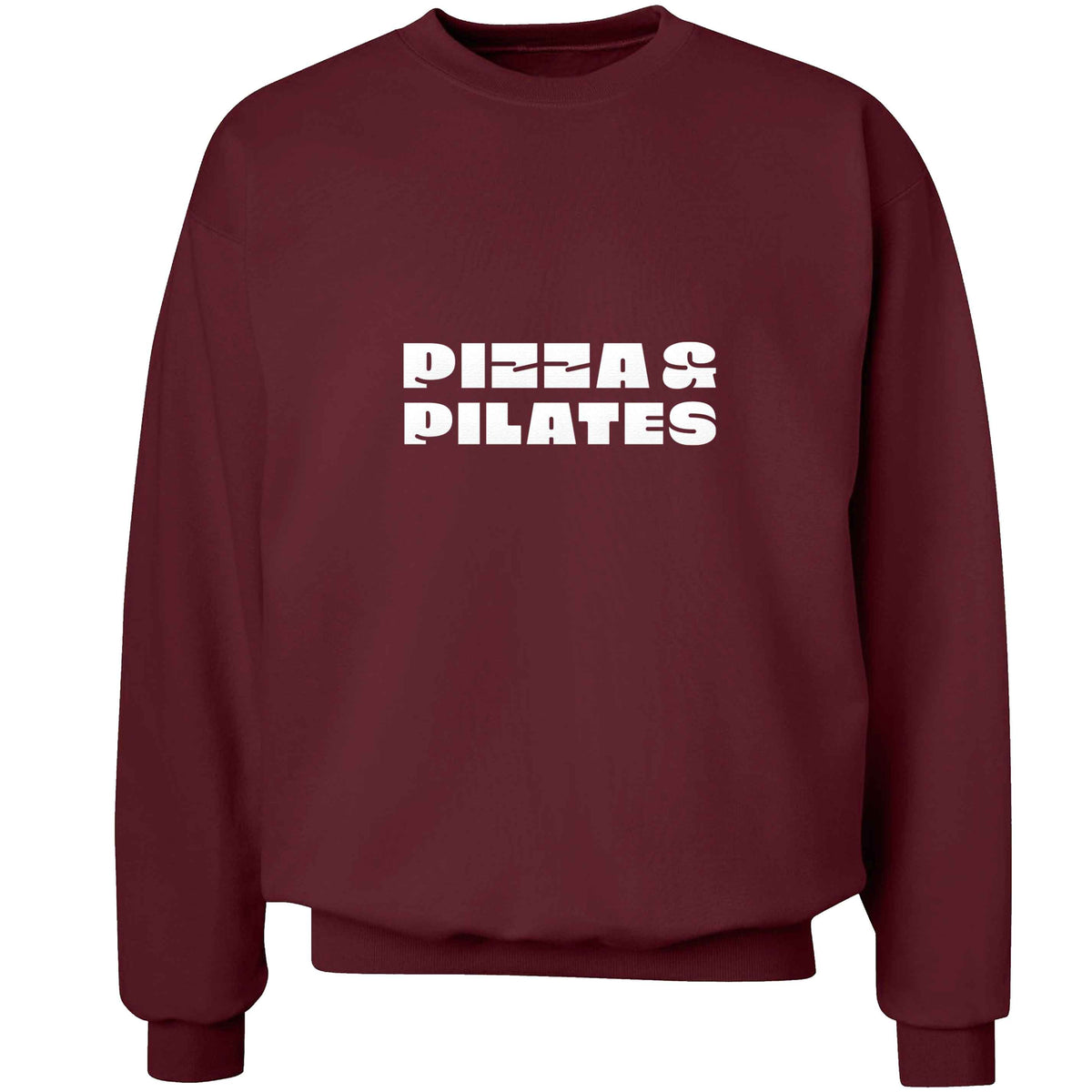 Pizza and pilates adult's unisex maroon sweater 2XL