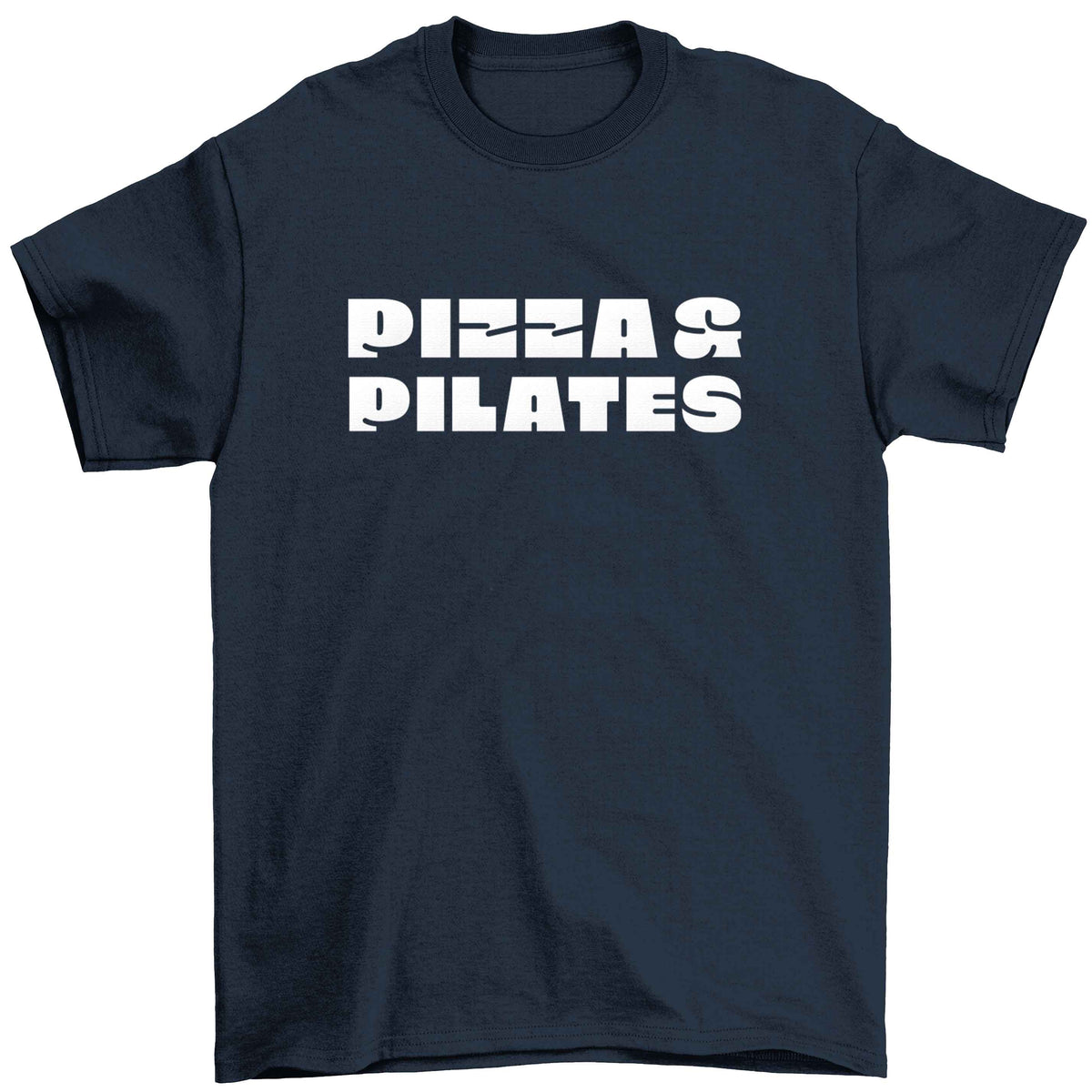 Pizza and pilates Children's navy Tshirt 12-13 Years