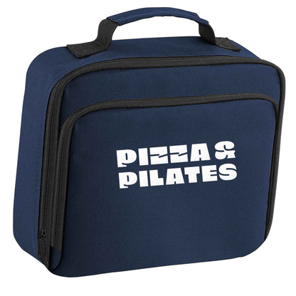 Pizza and pilates insulated navy lunch bag cooler