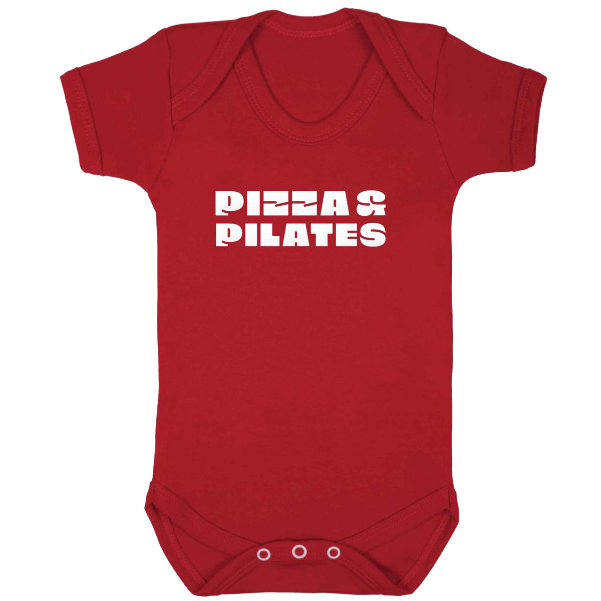 Pizza and pilates baby bodysuit red 18-24 months