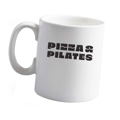 10 oz Pizza and pilates ceramic mug left sided