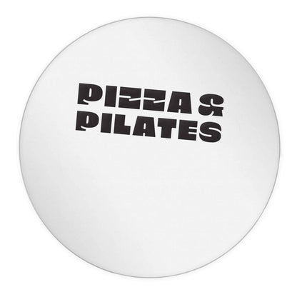 Pizza and pilates 24 @ 45mm matt circle stickers