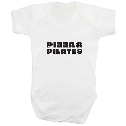 Pizza and pilates baby bodysuit white 18-24 months