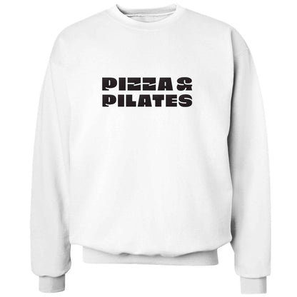Pizza and pilates adult's unisex white sweater 2XL