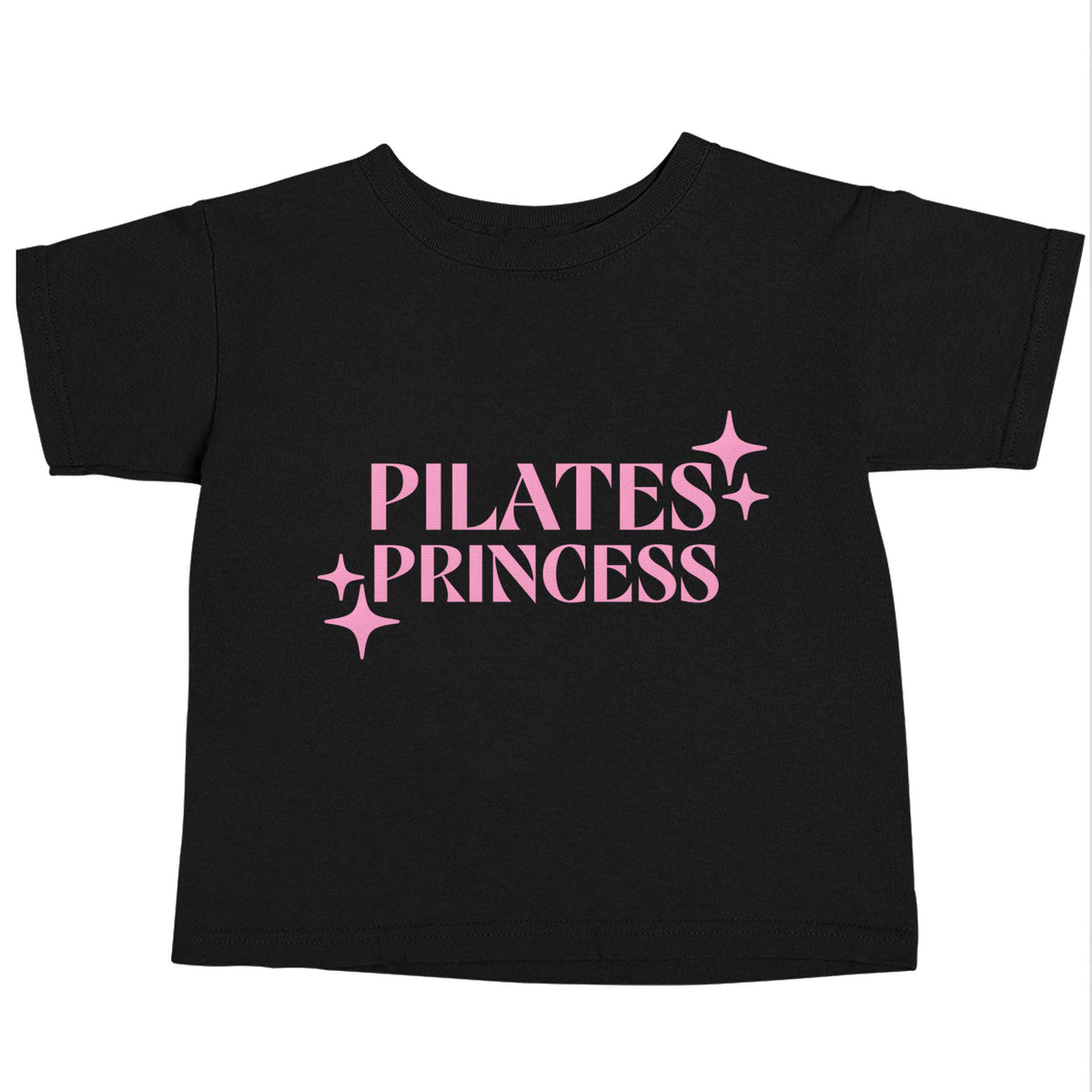 Pilates princess Black baby toddler Tshirt 2 years