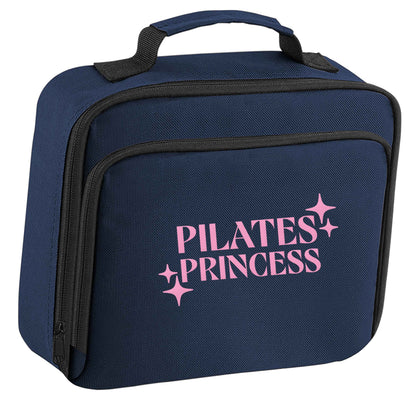 Pilates princess insulated navy lunch bag cooler