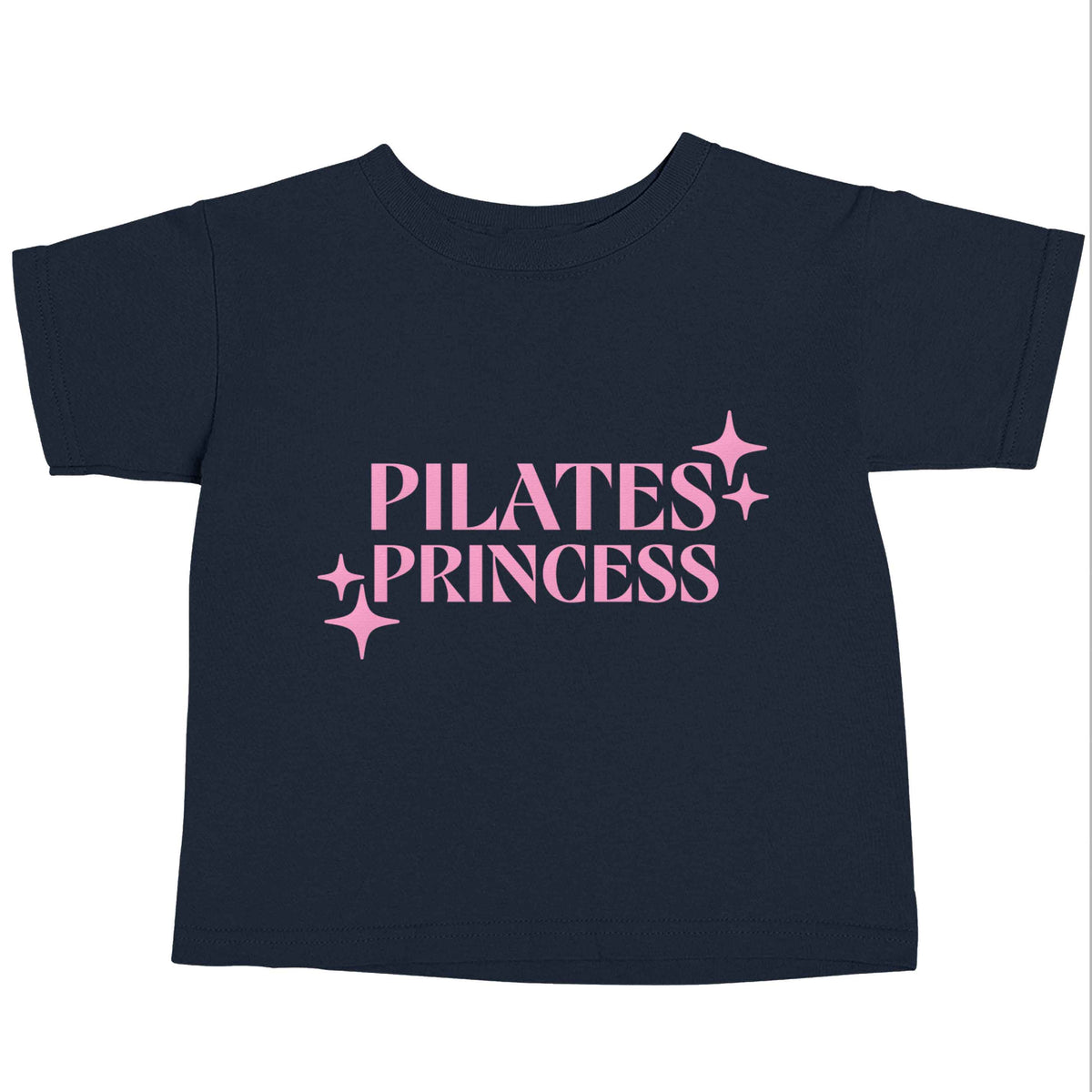 Pilates princess navy baby toddler Tshirt 2 Years