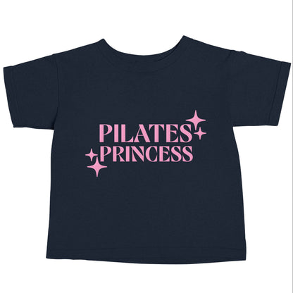Pilates princess navy baby toddler Tshirt 2 Years