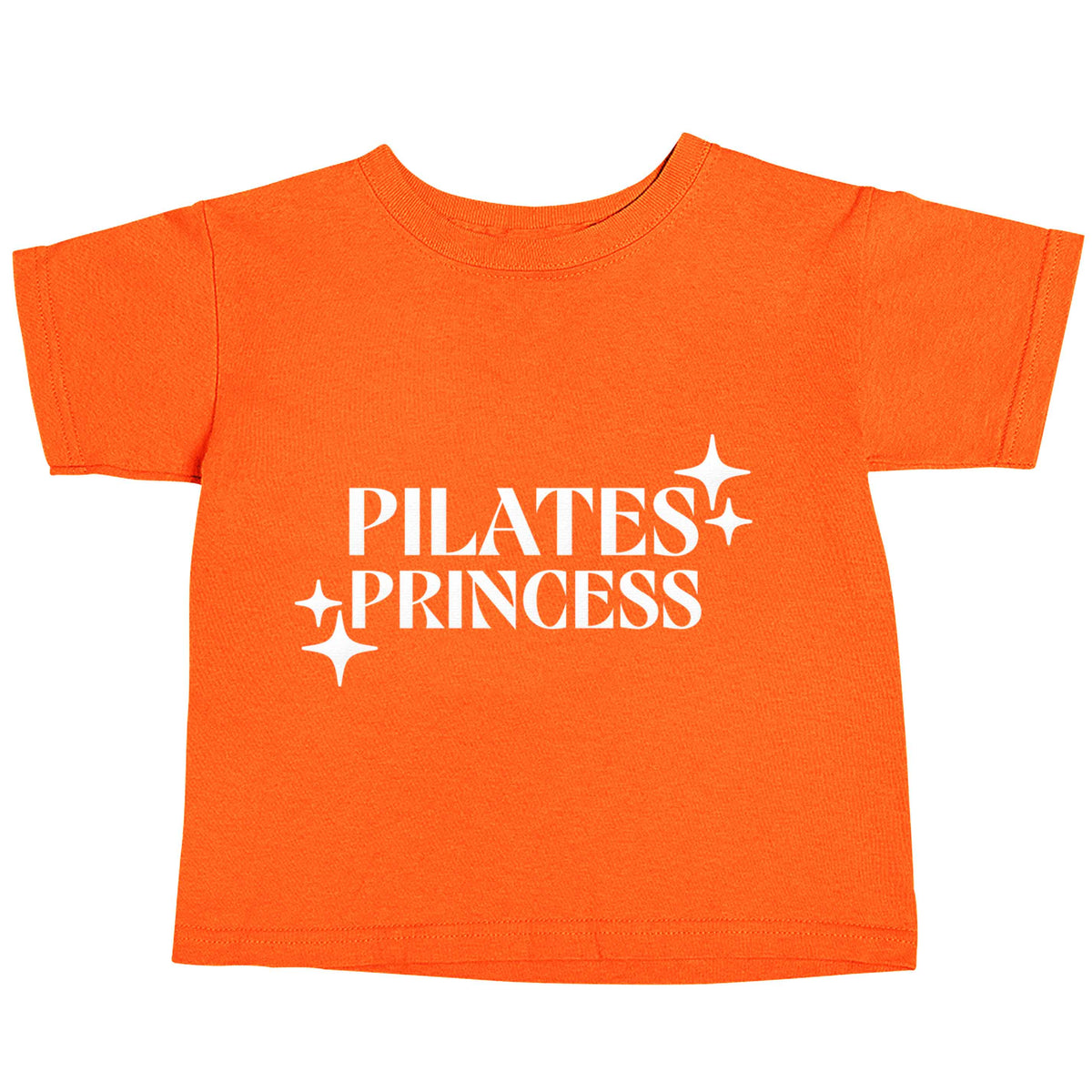 Pilates princess orange baby toddler Tshirt 2 Years