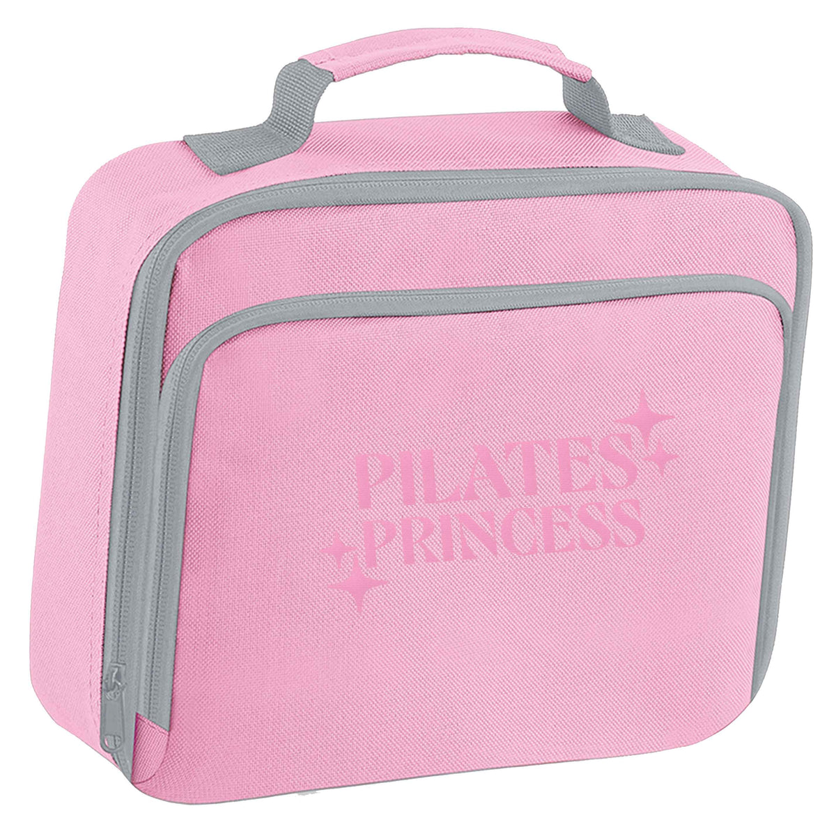 Pilates princess insulated pink lunch bag cooler