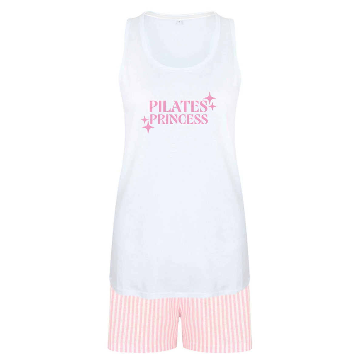 Pilates princess size XL women's pyjama shorts set in pink 