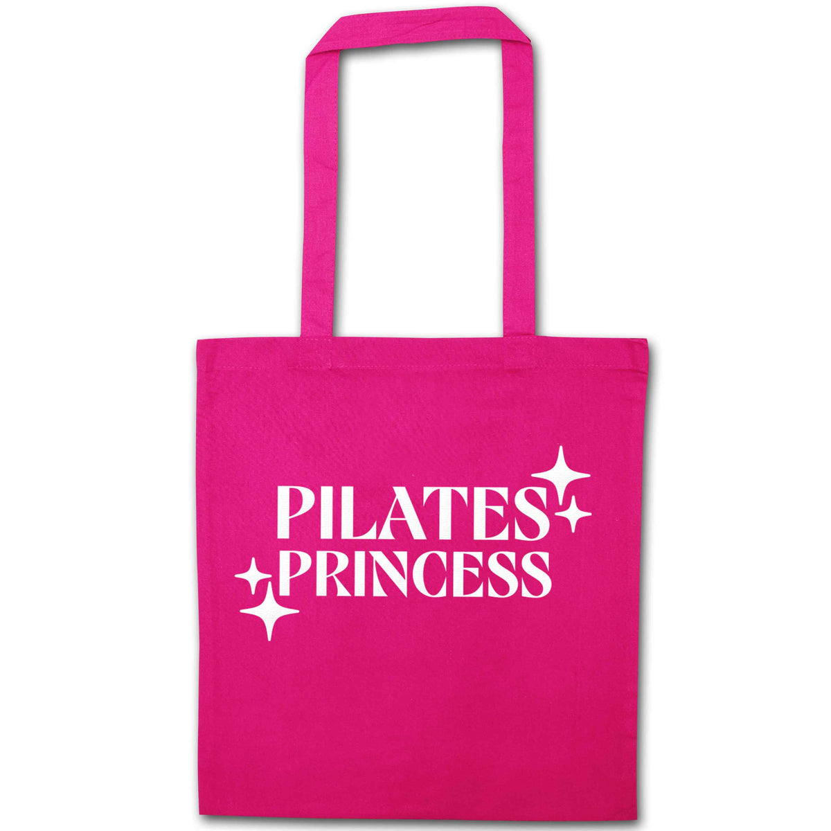 Pilates princess pink tote bag