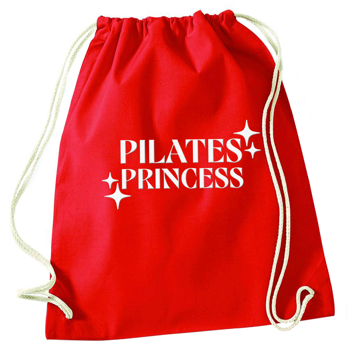 Pilates princess red drawstring bag 
