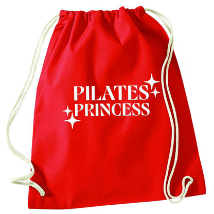 Pilates princess red drawstring bag 
