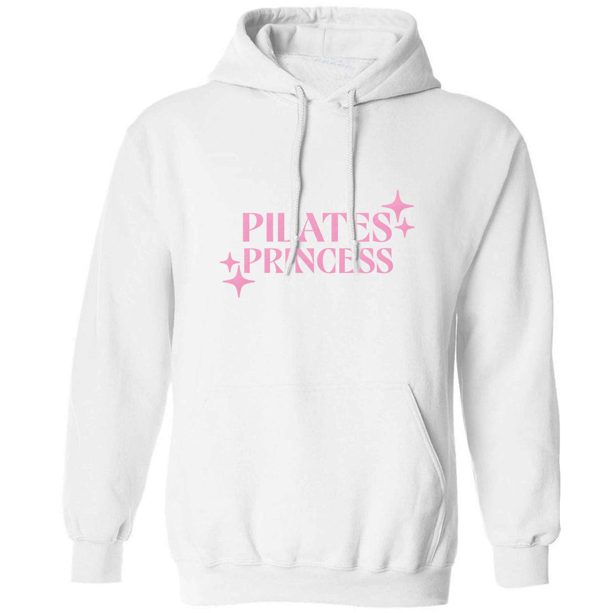 Pilates princess adults unisex white hoodie 2XL