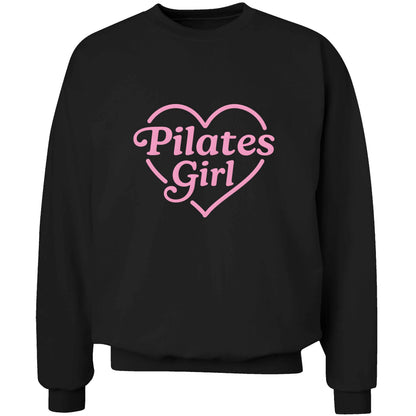 Pilates girl heart design adult's unisex black sweater 2XL