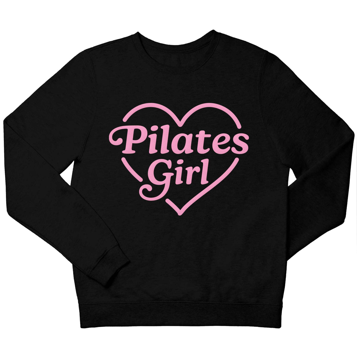 Pilates girl heart design children's black sweater 12-13 Years