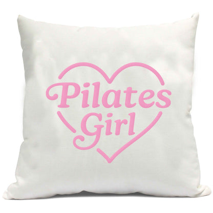 Pilates girl heart design cushion cover