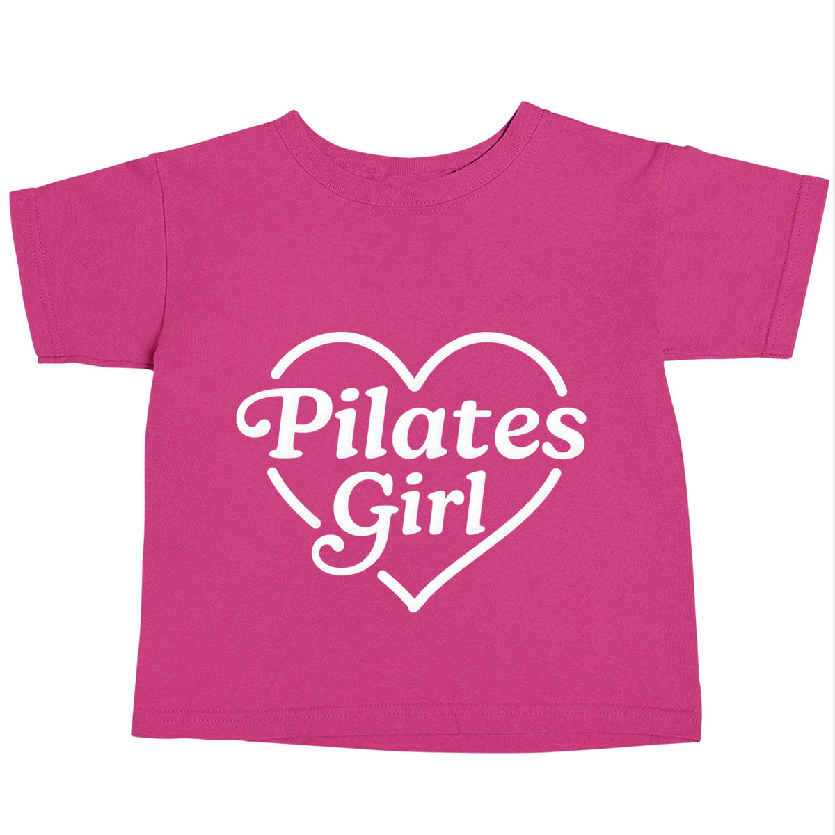 Pilates girl heart design pink baby toddler Tshirt 2 Years