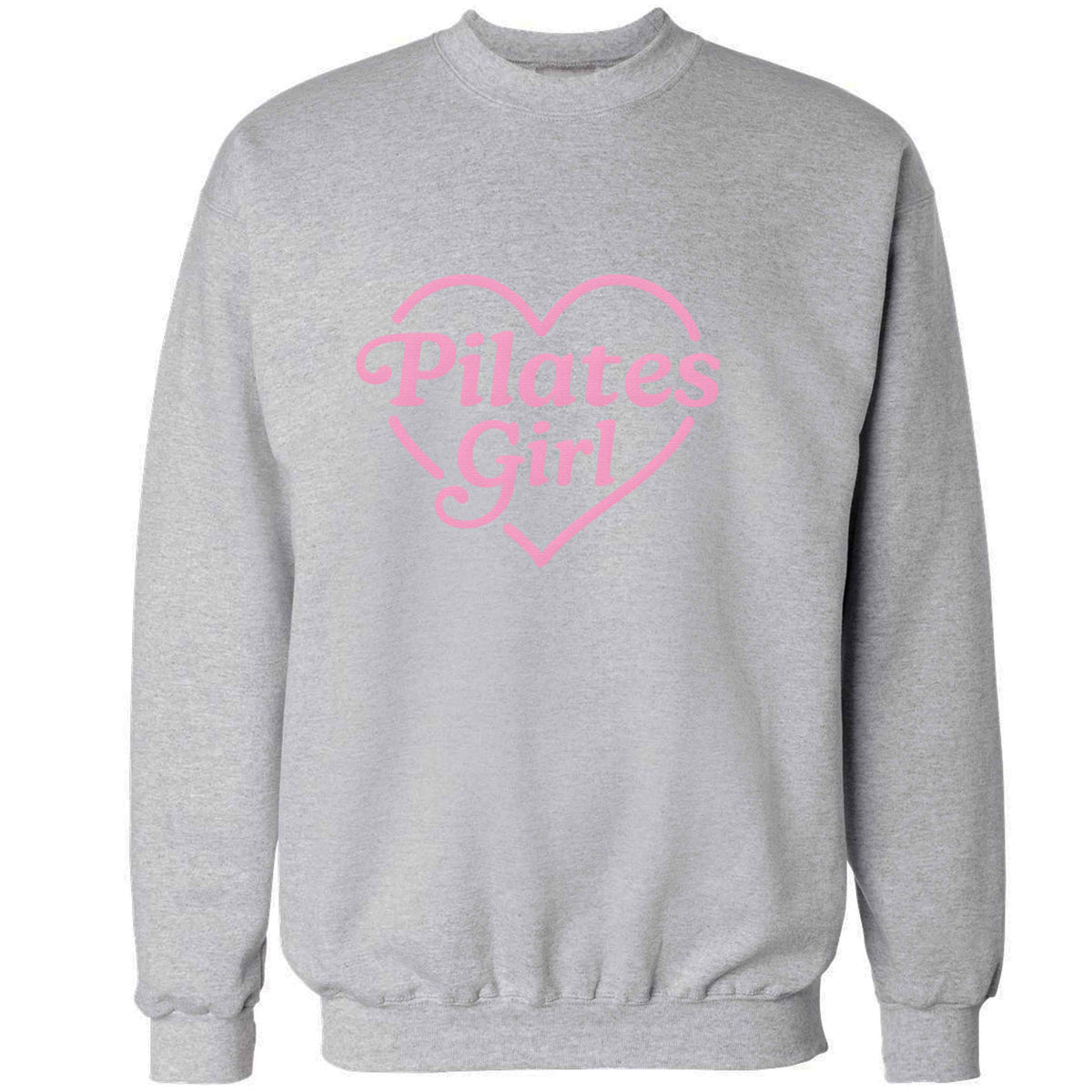 Pilates girl heart design adult's unisex grey sweater 2XL