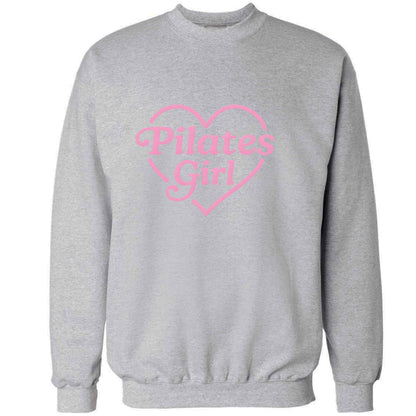 Pilates girl heart design adult's unisex grey sweater 2XL