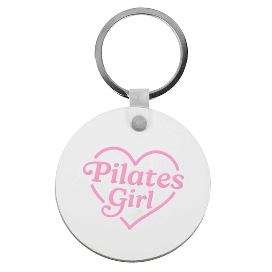 Pilates girl heart design | Keyring