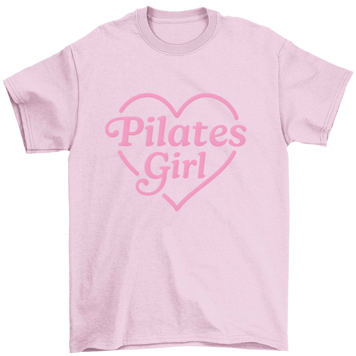 Pilates girl heart design Children's light pink Tshirt 12-13 Years