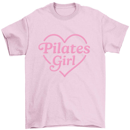 Pilates girl heart design Children's light pink Tshirt 12-13 Years