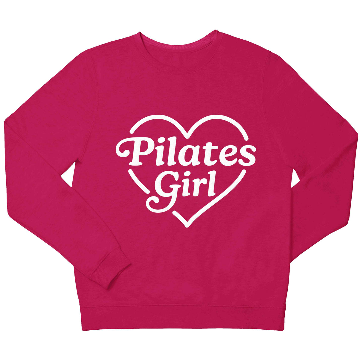 Pilates girl heart design children's pink sweater 12-13 Years