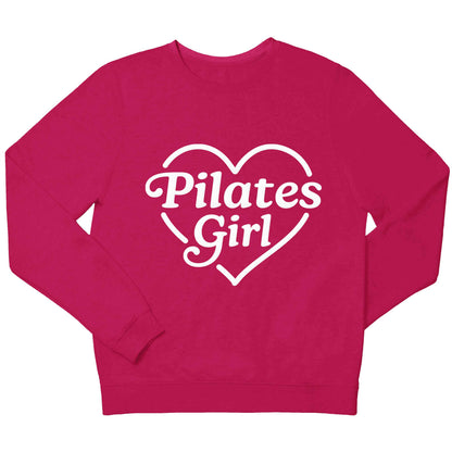 Pilates girl heart design children's pink sweater 12-13 Years