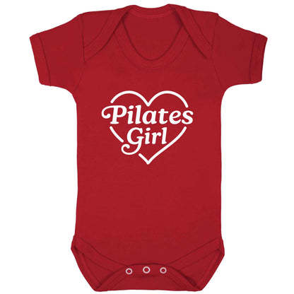 Pilates girl heart design baby bodysuit red 18-24 months