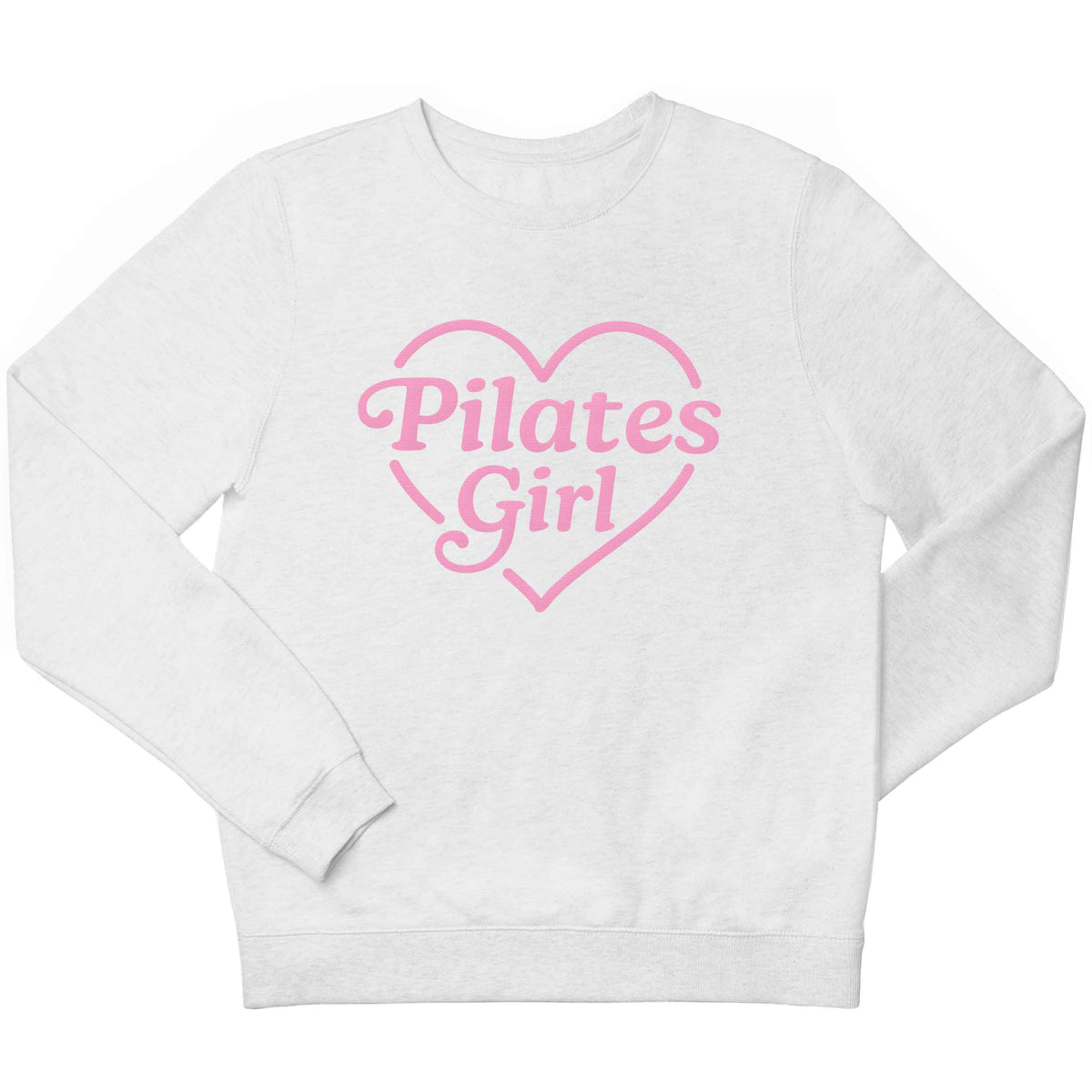 Pilates girl heart design children's white sweater 12-13 Years