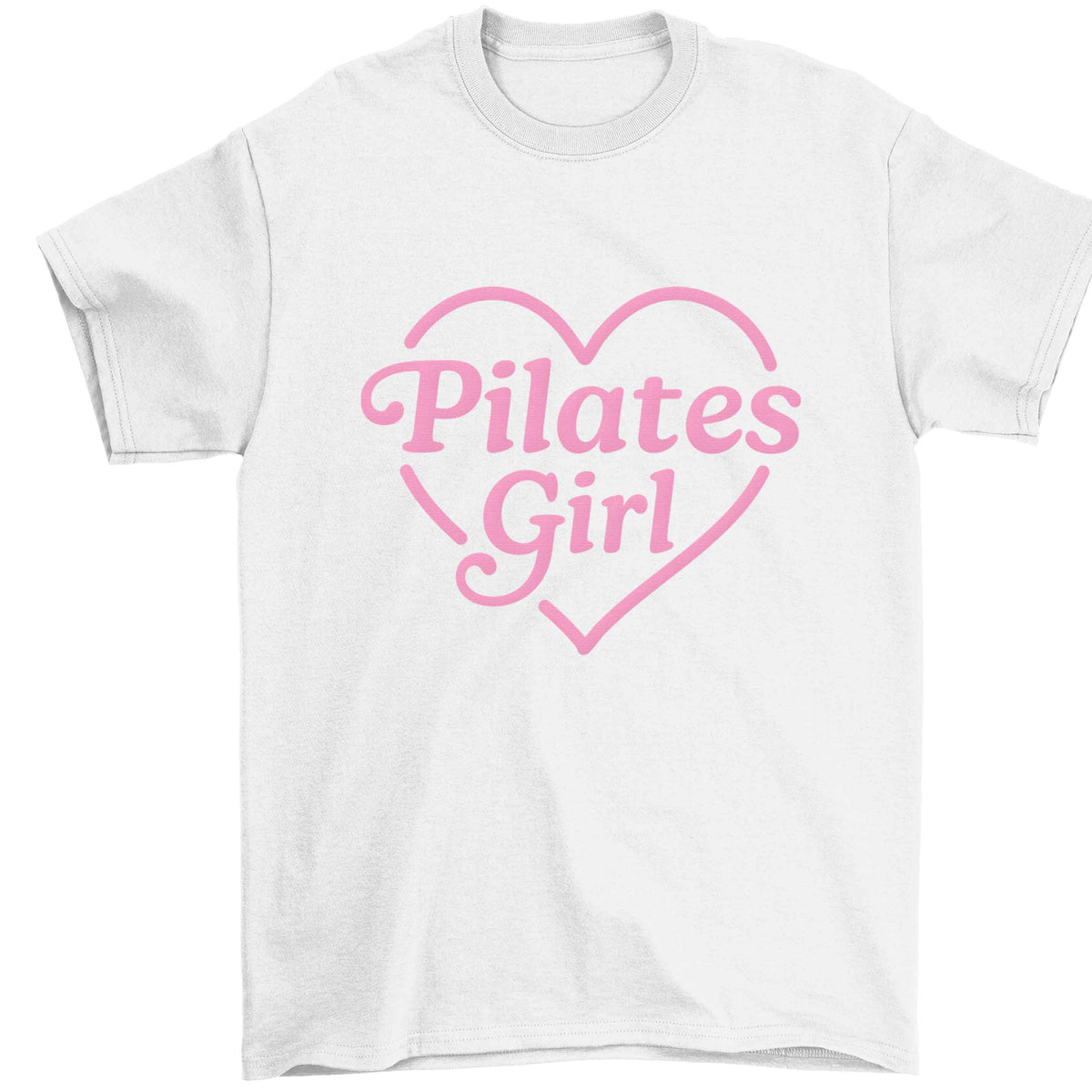 Pilates girl heart design Children's white Tshirt 12-13 Years