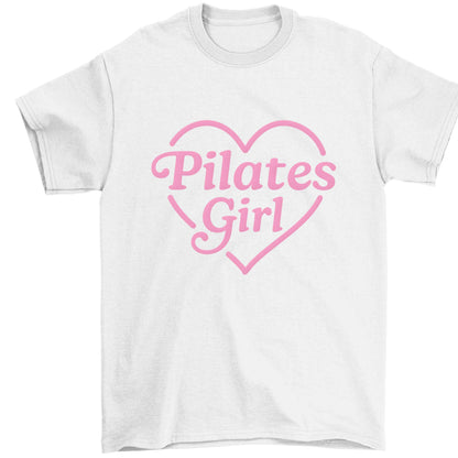 Pilates girl heart design Children's white Tshirt 12-13 Years