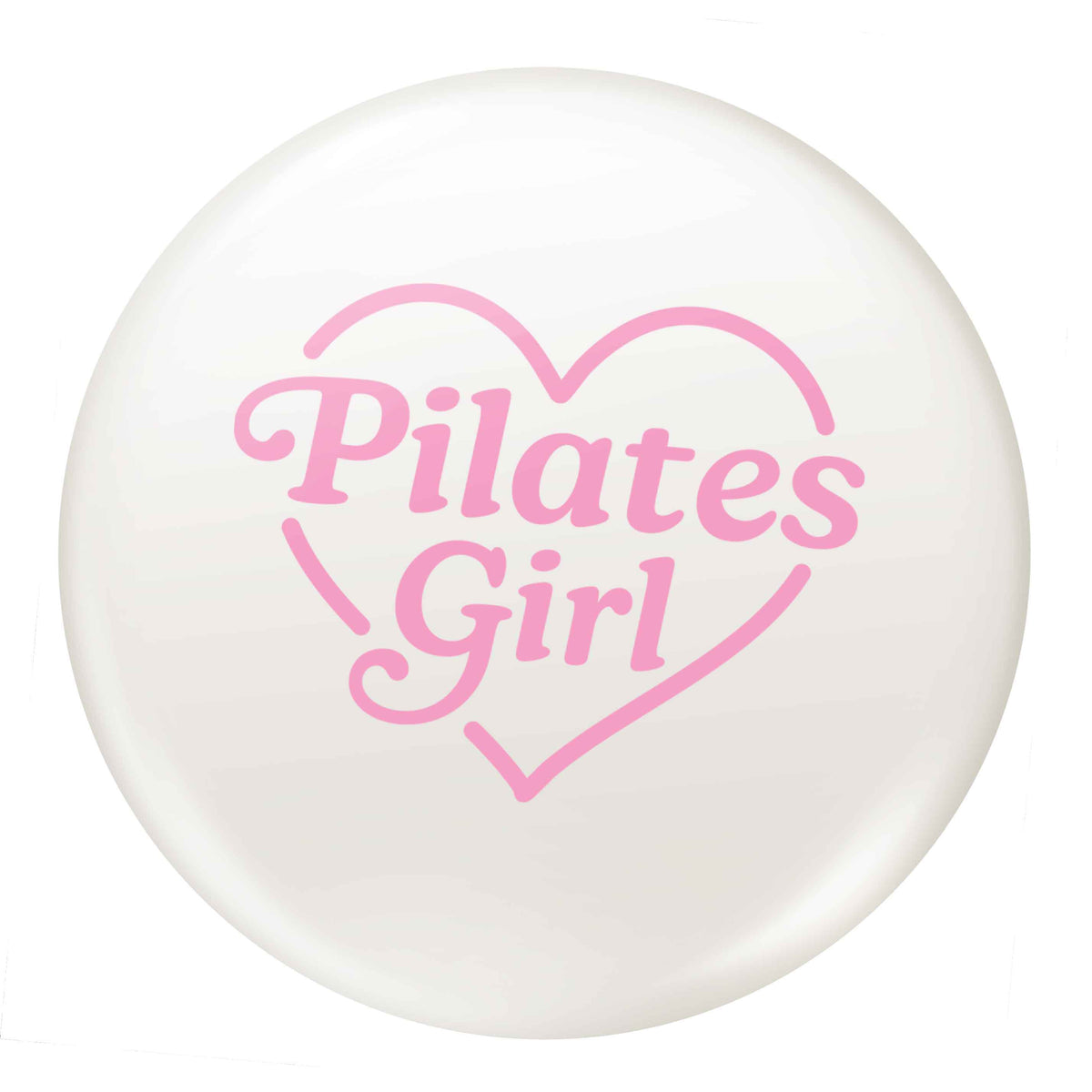 Pilates girl heart design small 25mm Pin badge