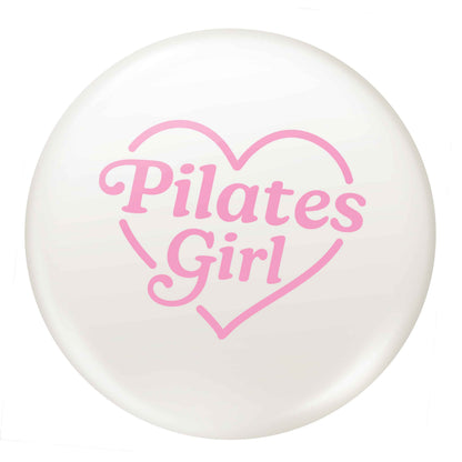 Pilates girl heart design small 25mm Pin badge