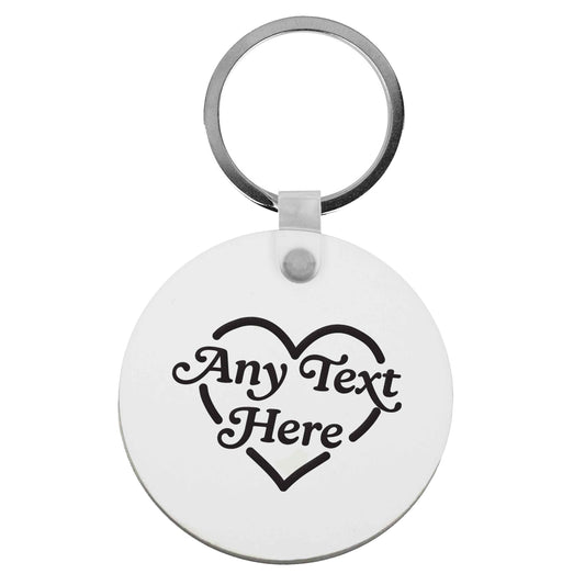 Any text inside heart | Keyring