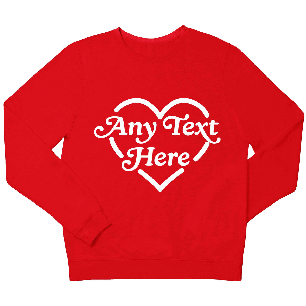 Any text inside heart children's grey sweater 12-13 Years