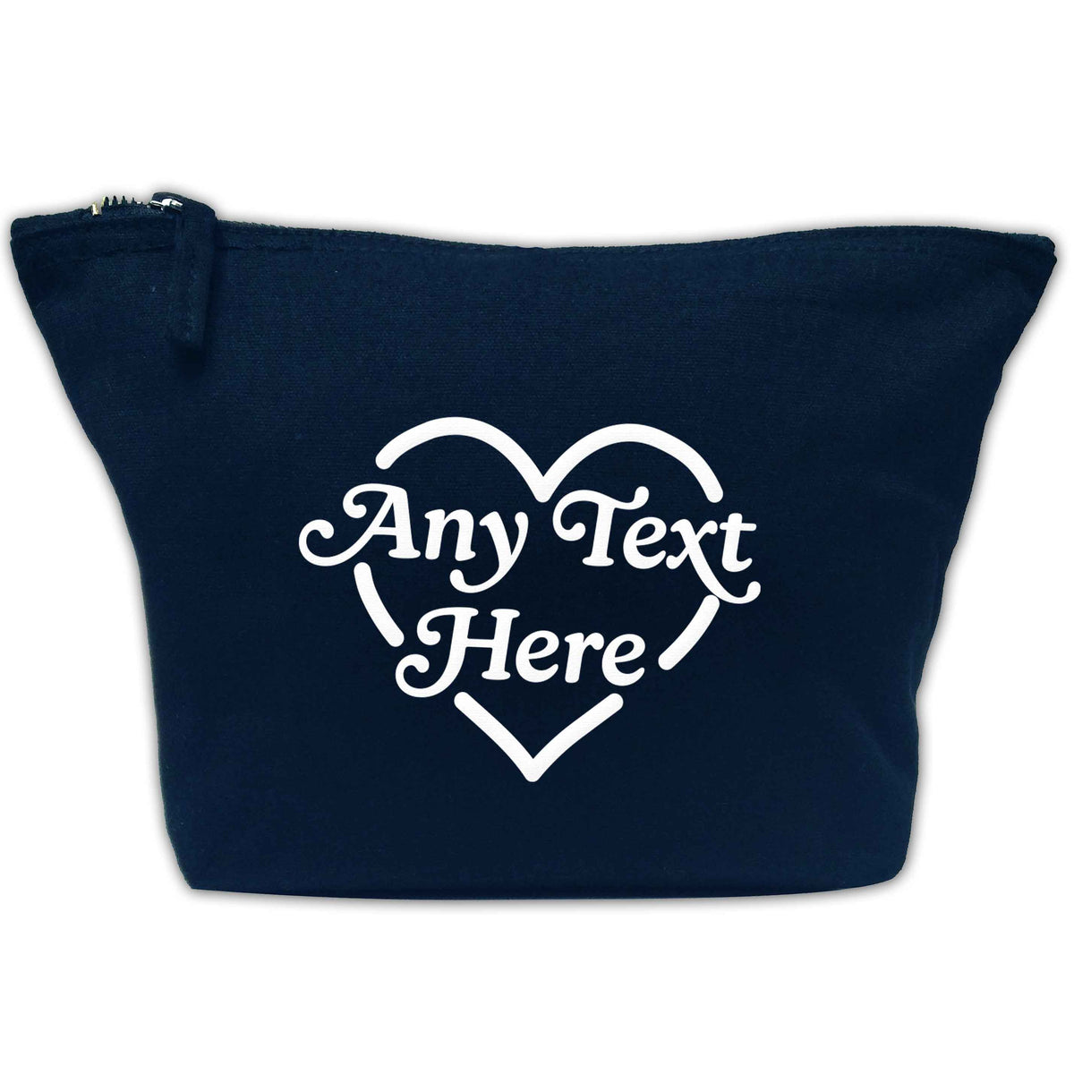 Any text inside heart | Makeup / wash bag