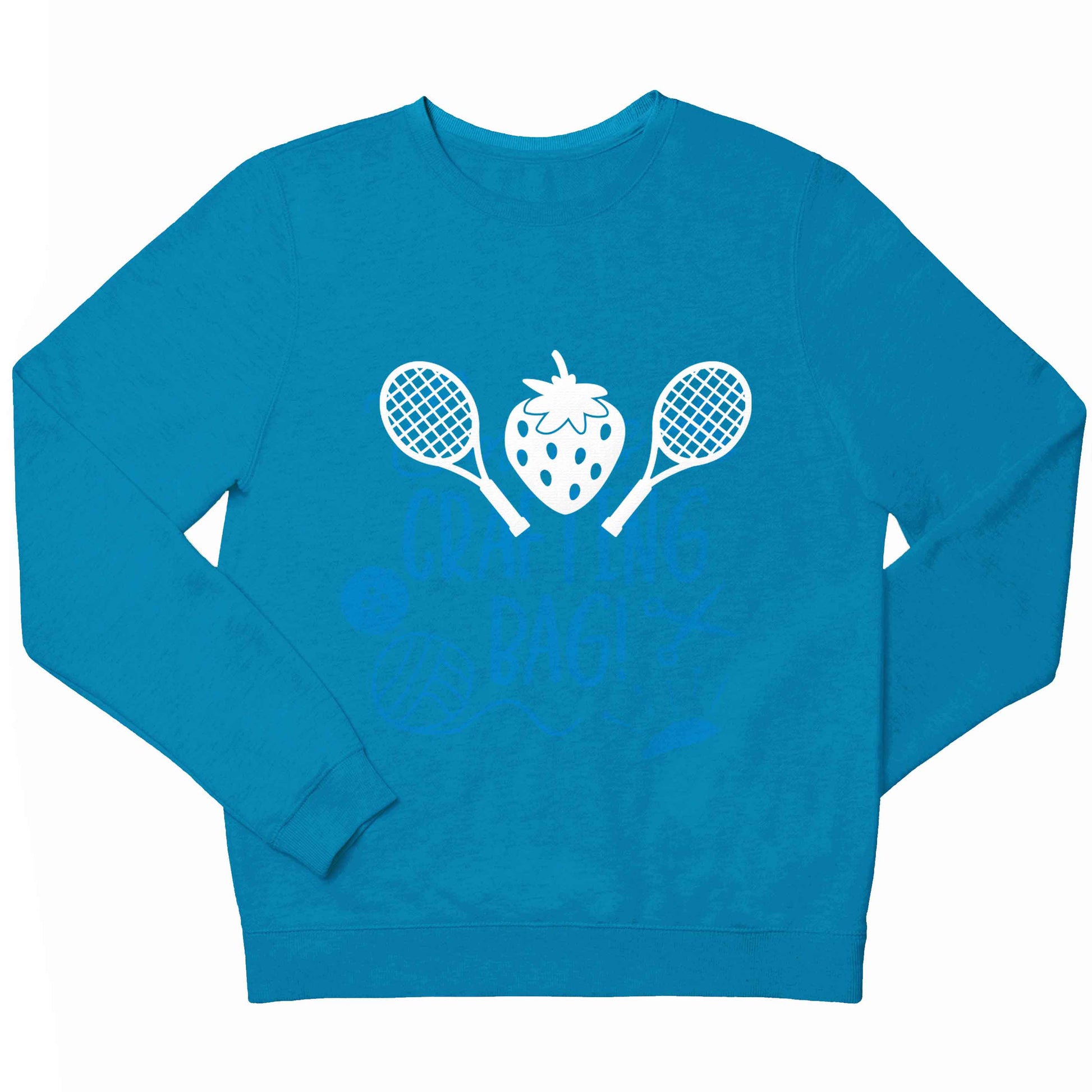 Strawberry and tennis children's blue sweater 12-13 Years