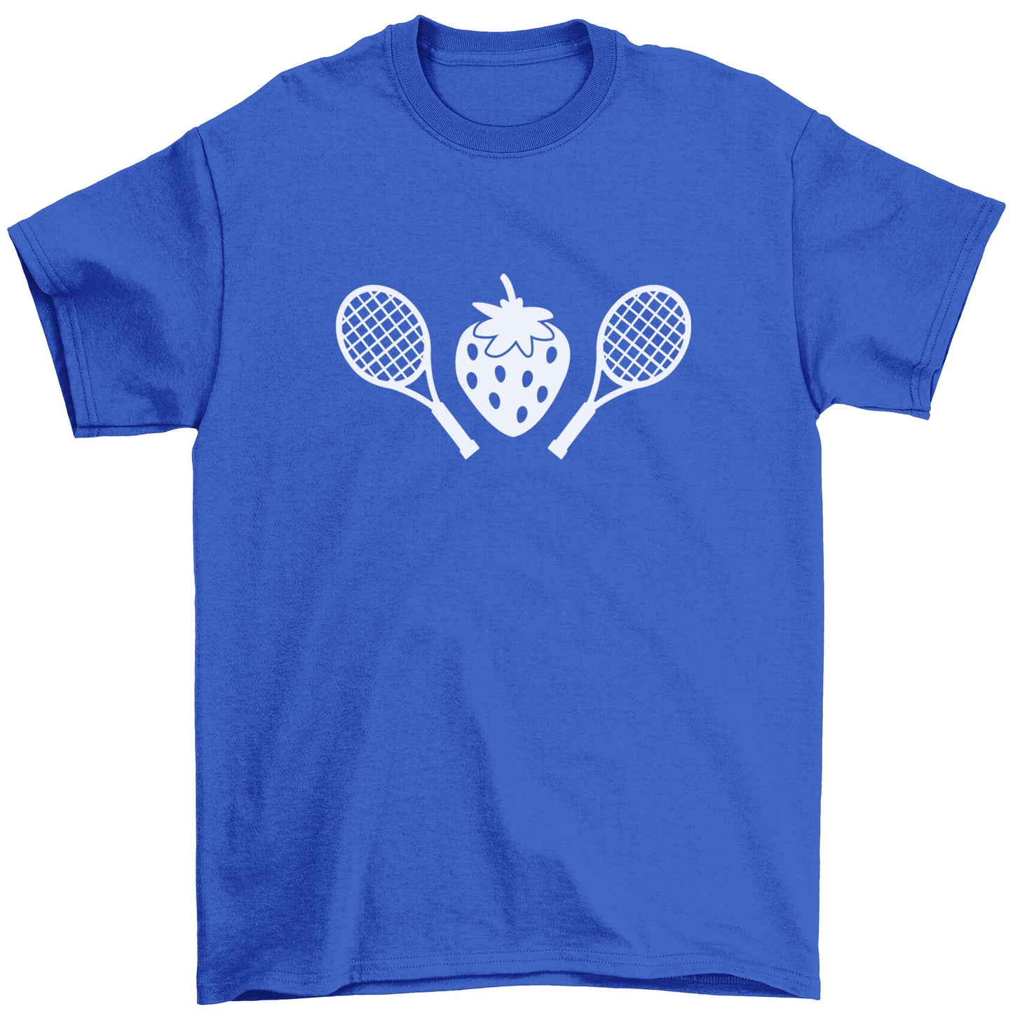 Strawberry and tennis Children's blue Tshirt 12-13 Years