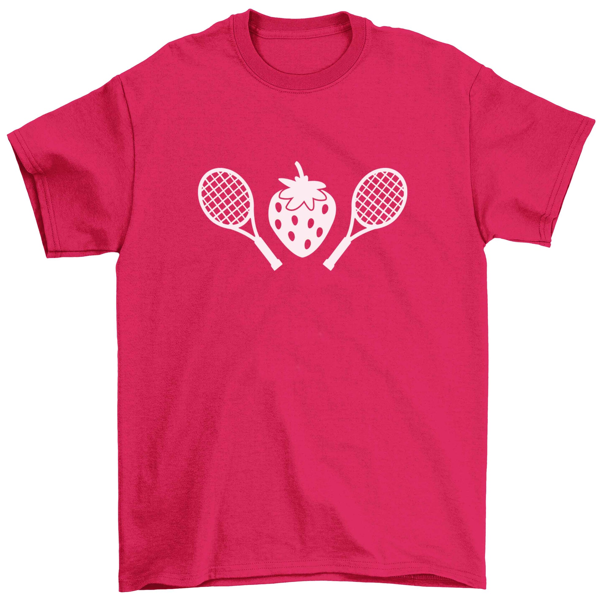 Strawberry and tennis Children's pink Tshirt 12-13 Years