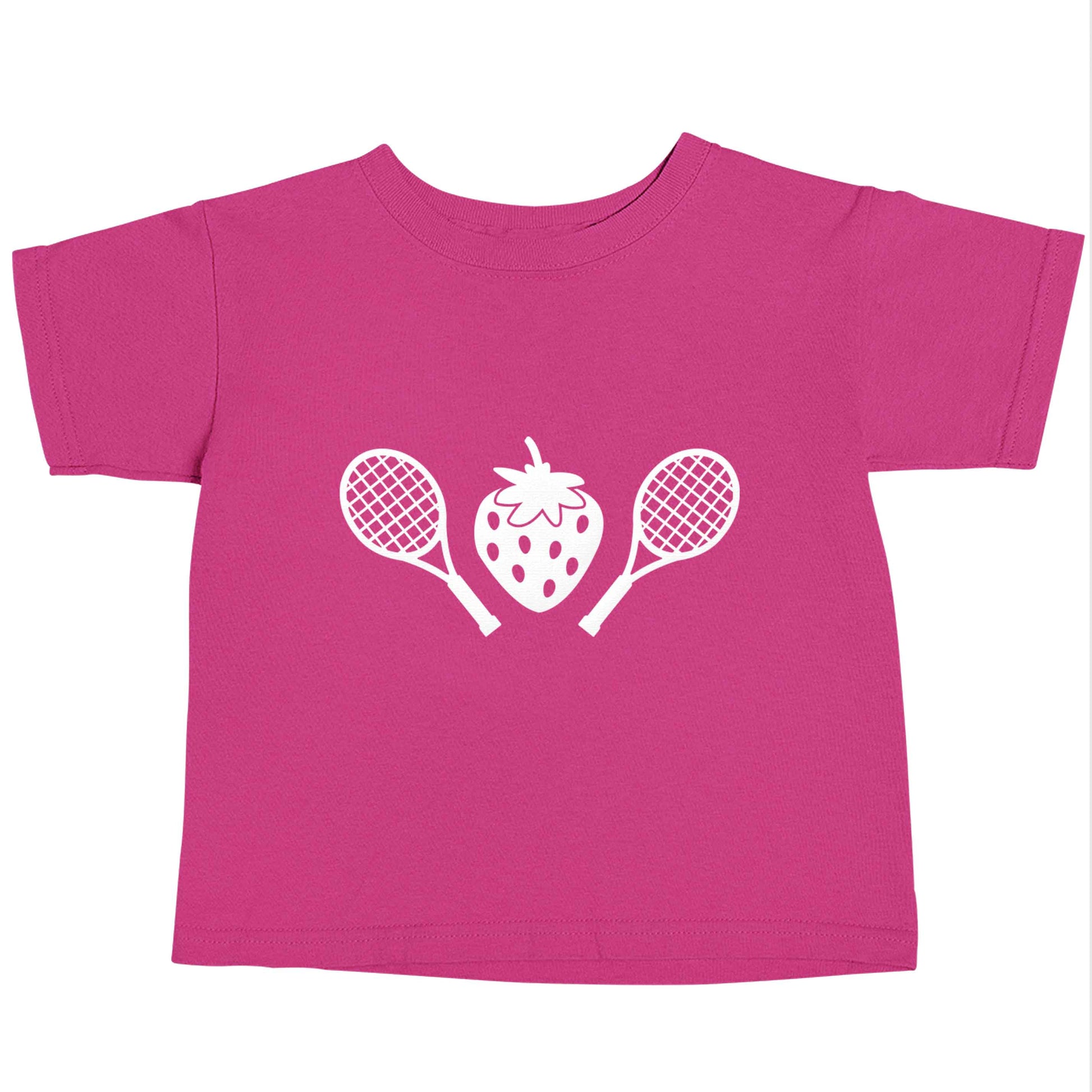 Strawberry and tennis pink baby toddler Tshirt 2 Years