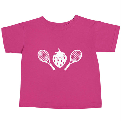 Strawberry and tennis pink baby toddler Tshirt 2 Years