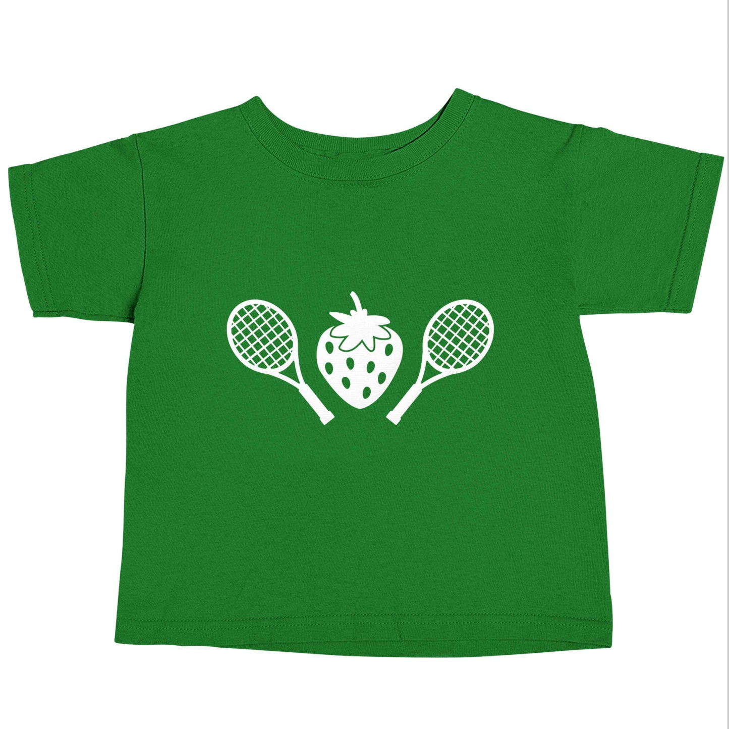 Strawberry and tennis green baby toddler Tshirt 2 Years