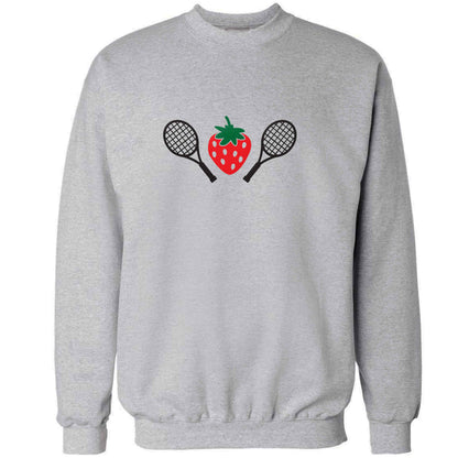 Strawberry and tennis adult's unisex grey sweater 2XL