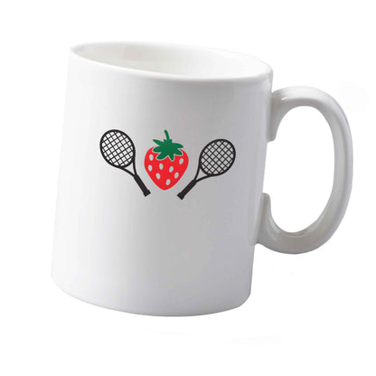 10 oz Strawberry and tennis ceramic mug  both sides
