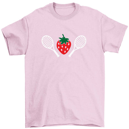 Strawberry and tennis Children's light pink Tshirt 12-13 Years