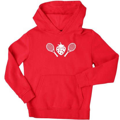 Strawberry and tennis children's red hoodie 12-13 Years