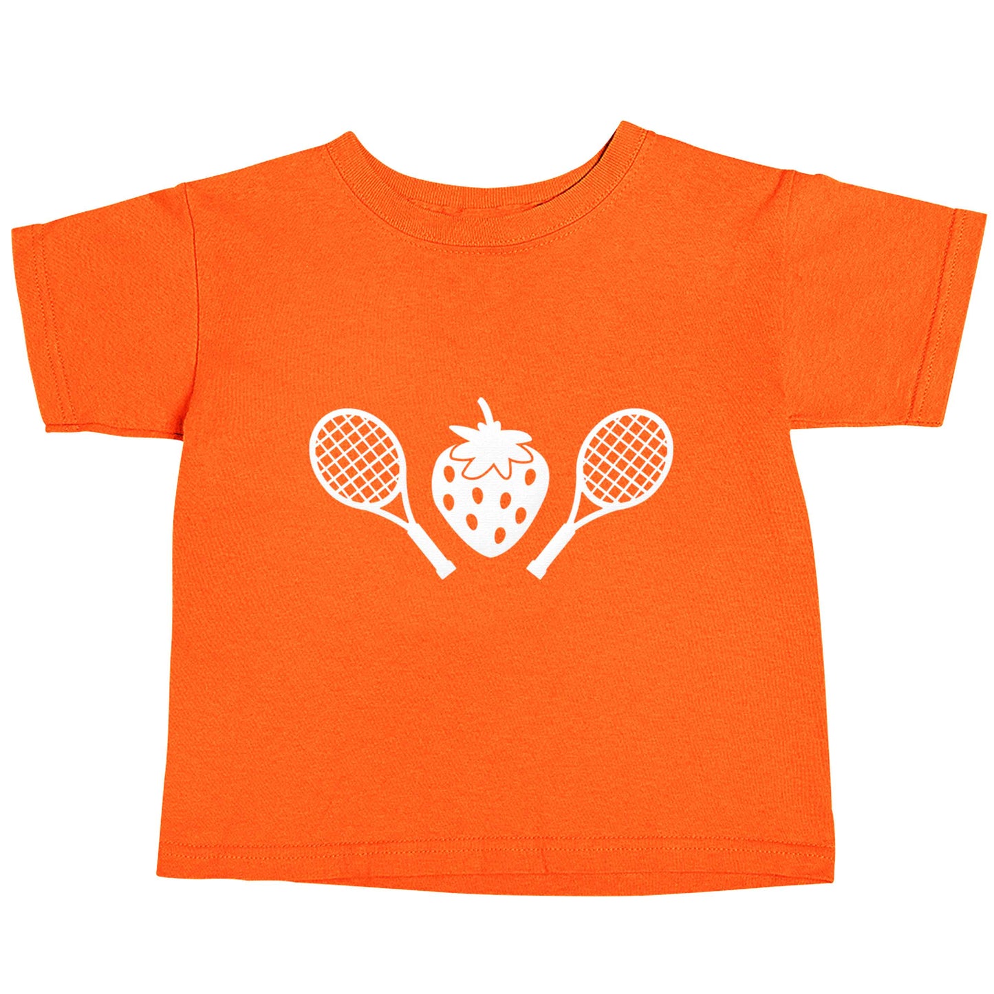 Strawberry and tennis orange baby toddler Tshirt 2 Years